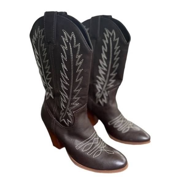 Miranda Western Heeled Cowboy Boots Stitching
Excellent Condition Women's Size 8 - Picture 1 of 5